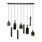 Sepora 5+4-lichts - Siena bruine hanglamp