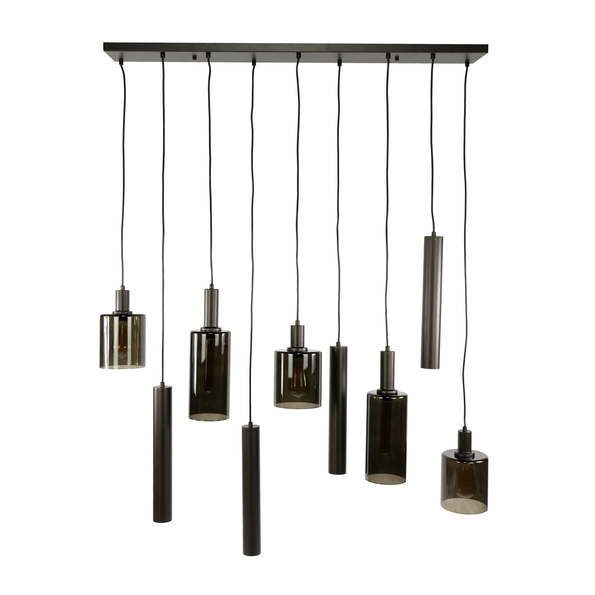 Sepora 5+4-lichts - Siena bruine hanglamp