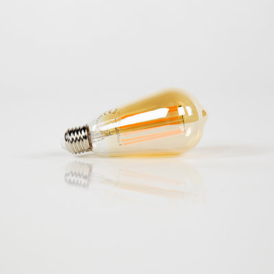 Fannur LED-gloeilamp [ST64] filament druppel / Amberkleurig glas