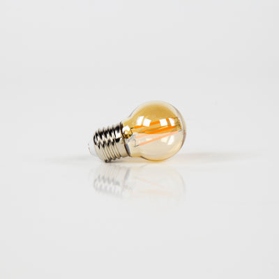 Fannur gloeilamp LED [G45] filament bol Ø4.5cm / Amber glas