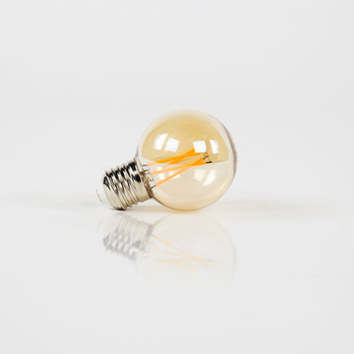Fannur LED lamp [G60] filament globe Ø6cm / Amber glas