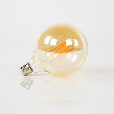 Fannur gloeilamp LED [G125] filament bol Ø12,5cm / Amber glas