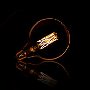 Fannur gloeilamp LED [G125] filament bol Ø12,5cm / Amber glas