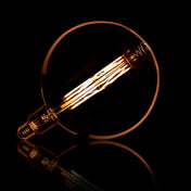 Fannur gloeilamp LED [G200] filament bol Ø20cm / Amber glas