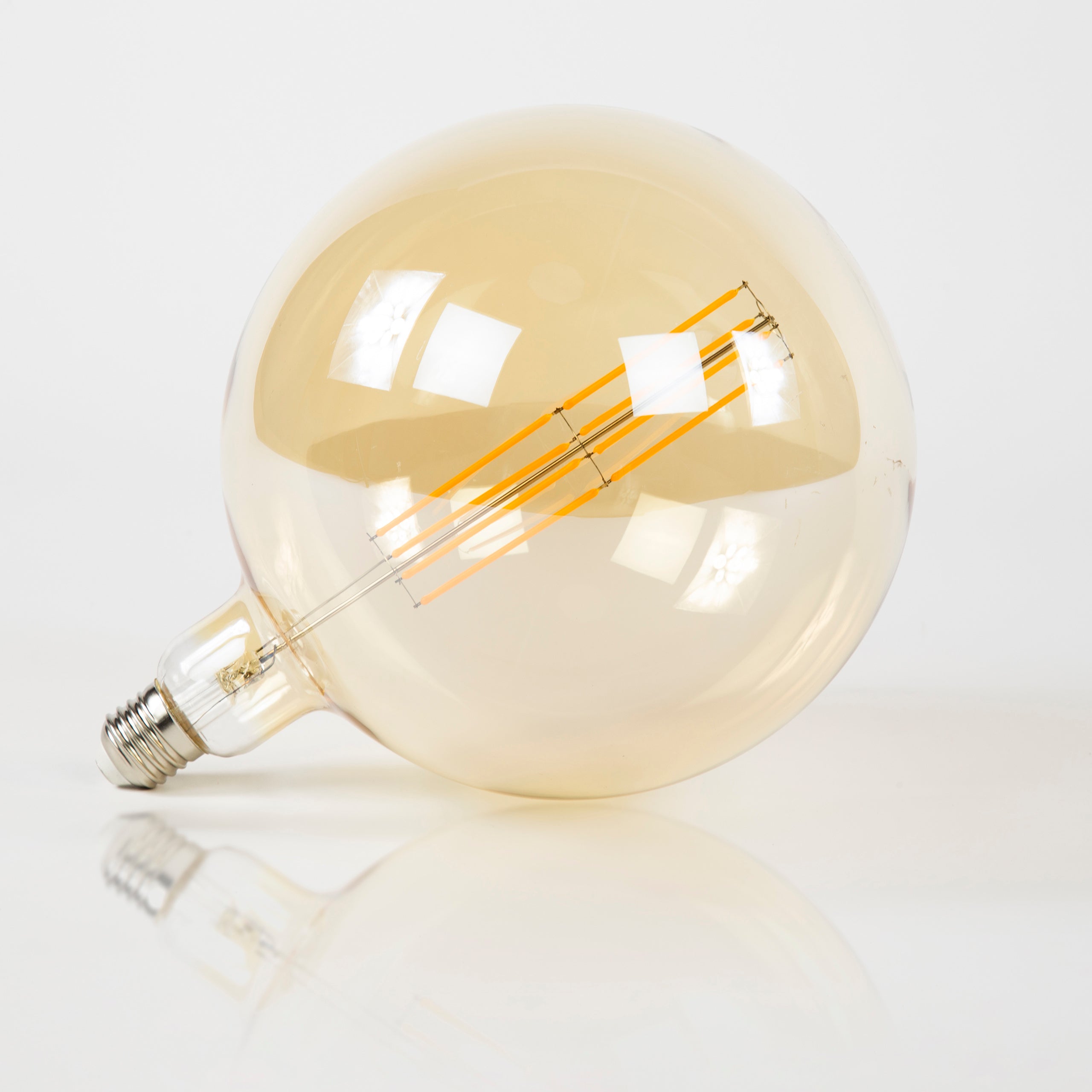 Fannur gloeilamp LED [G200] filament bol Ø20cm / Amber glas