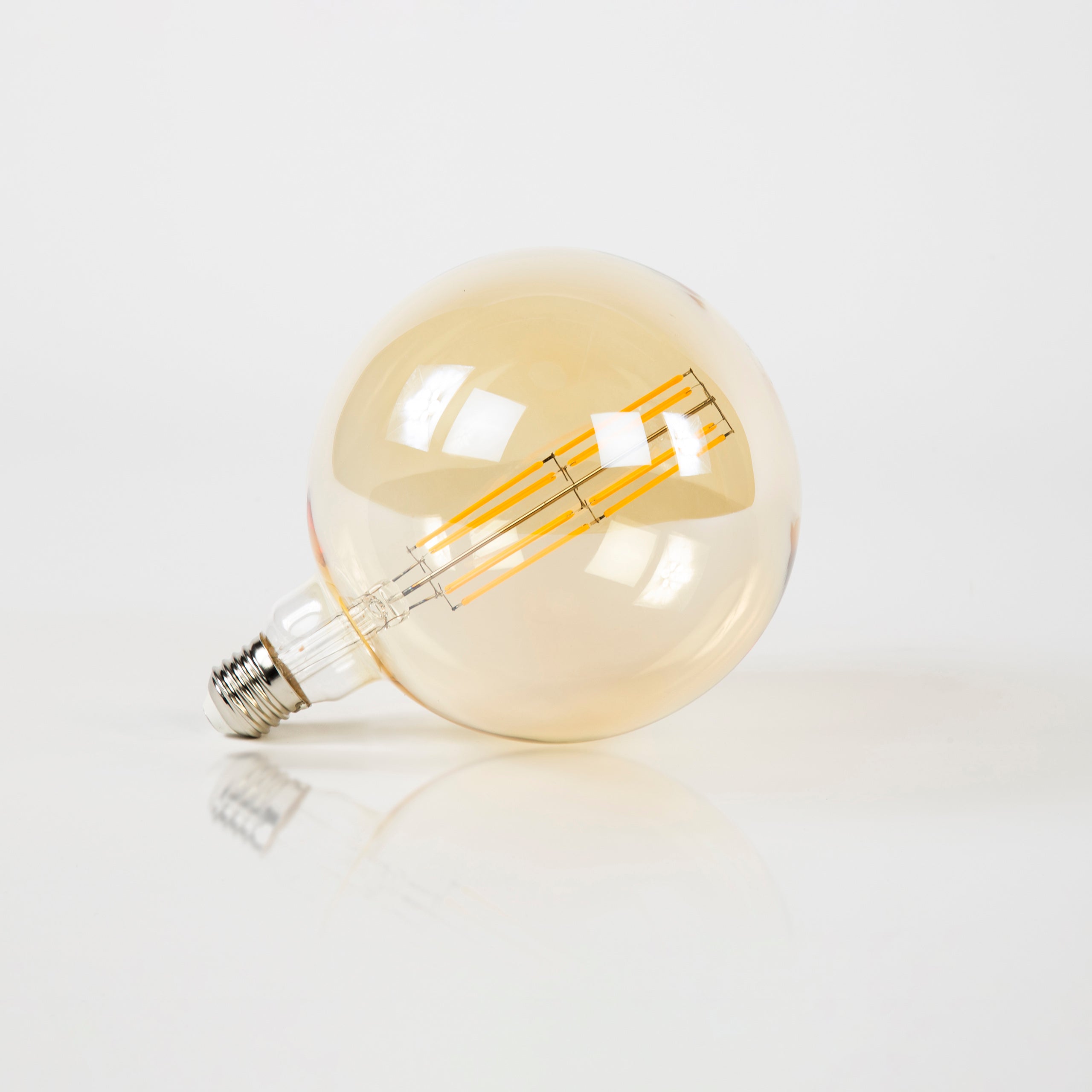 Fannur gloeilamp LED [G150] filament globe Ø15cm / Amber glas