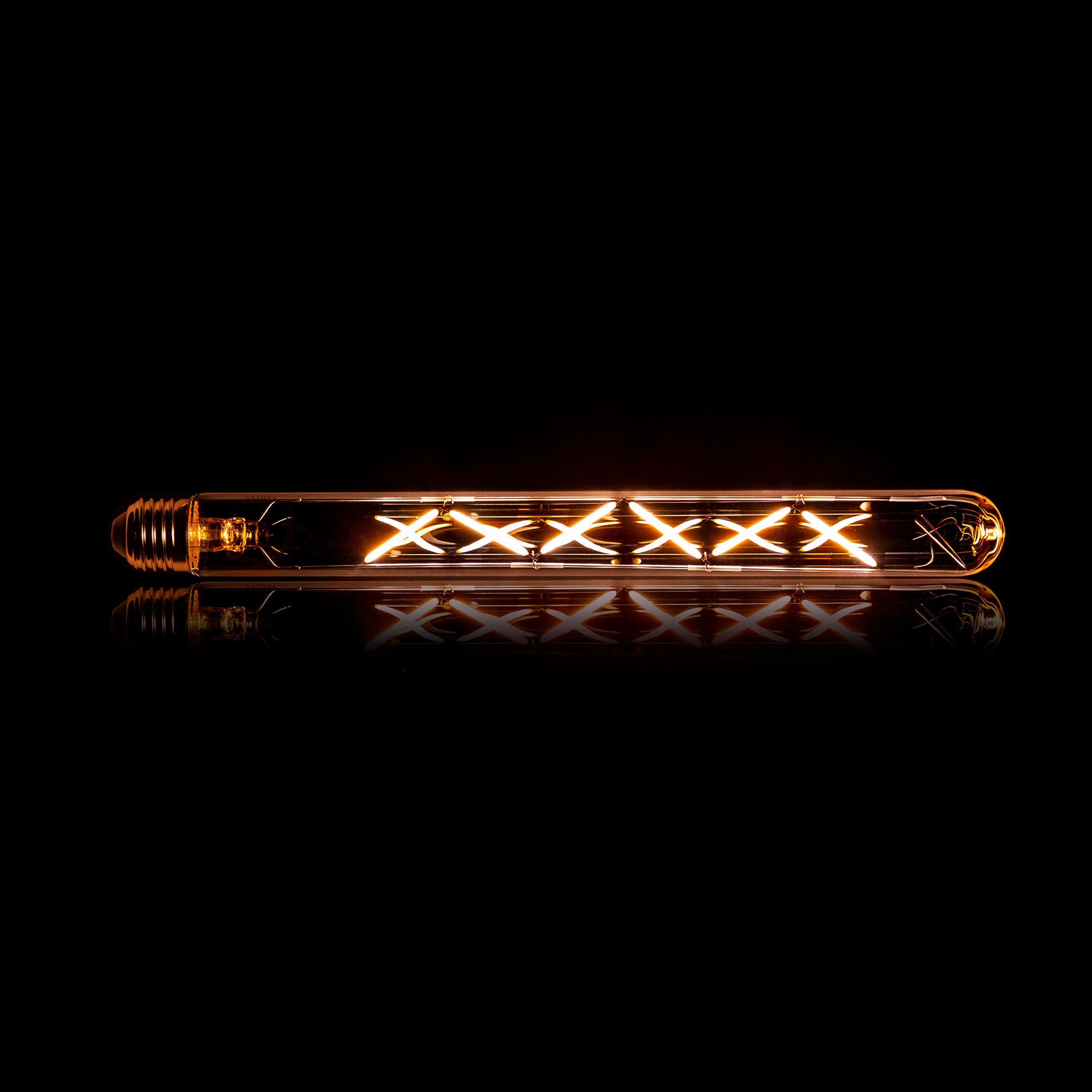 Fannur gloeilamp LED [T32-L300] filament buis 30cm / Amberkleurig glas