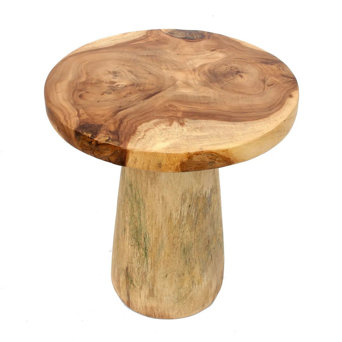 Handgemaakte luxe conische bijzettafel van hout - Artisan Design