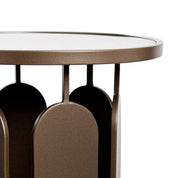 Tijdloze ambachtelijke ronde tafel - Luxe handgemaakt design in antraciet