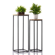 Bloemenzuilen Set B 25 en 20 H 78 en 67 cm bloemenkruk peru plantenstandaard vierkant