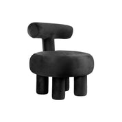 Abrazo fluwelen fauteuil zwart