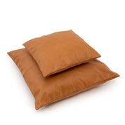 Het Vierpaneel Leren Kussenhoes - Kameel - 60x60
