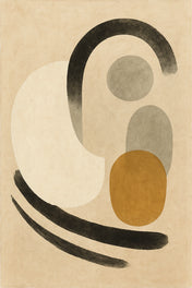 Beige Flow - Klassieke wandkunst