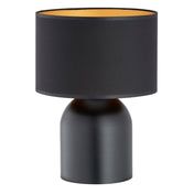 Elira black gold steel table lamp