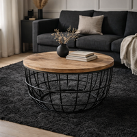 Lexara tobacco wood side table