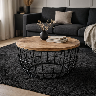 Lexara bijzettafel van tabakskleurig hout