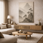 Mist-Zwarte Bergen - Klassieke Muurkunst