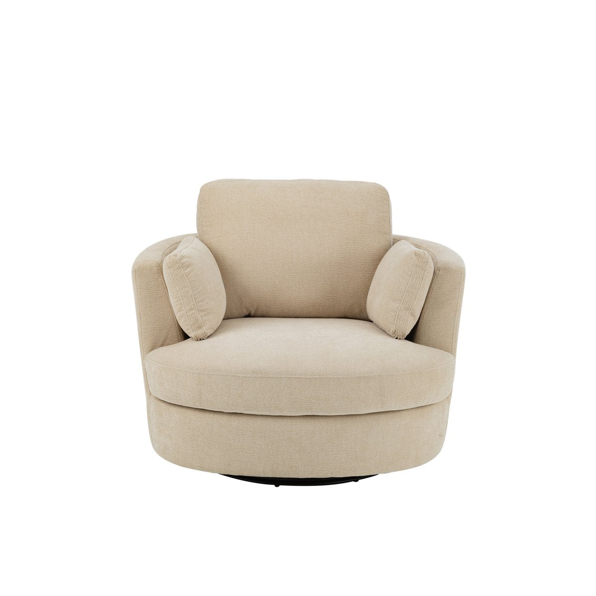 Swivello Luxe draaifauteuil – Grijs textiel & hout