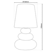 Handcrafted Artisan Table Lamp in Luxurious Black and Gold