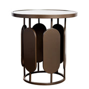 Tijdloze ambachtelijke ronde tafel - Luxe handgemaakt design in antraciet