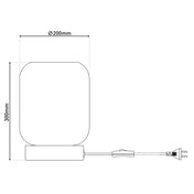 Artisan Crafted Luxury Glass Table Light in Gold and Smoke