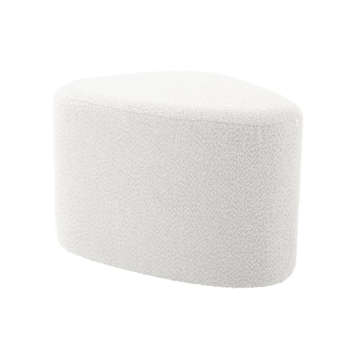 Ada witte bouclé poef