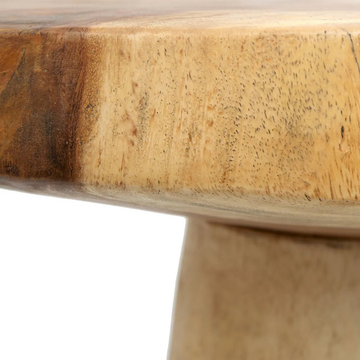 Handgemaakte luxe conische bijzettafel van hout - Artisan Design