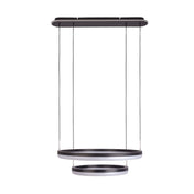 Handgemaakte luxe LED-hanglamp in zwart en zandkleurig design