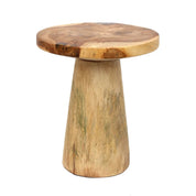 Handgemaakte luxe conische bijzettafel van hout - Artisan Design