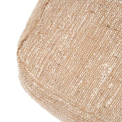 Comfortabele beige katoenen poef