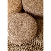 Flores raffia poef