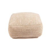 Comfortabele beige katoenen poef