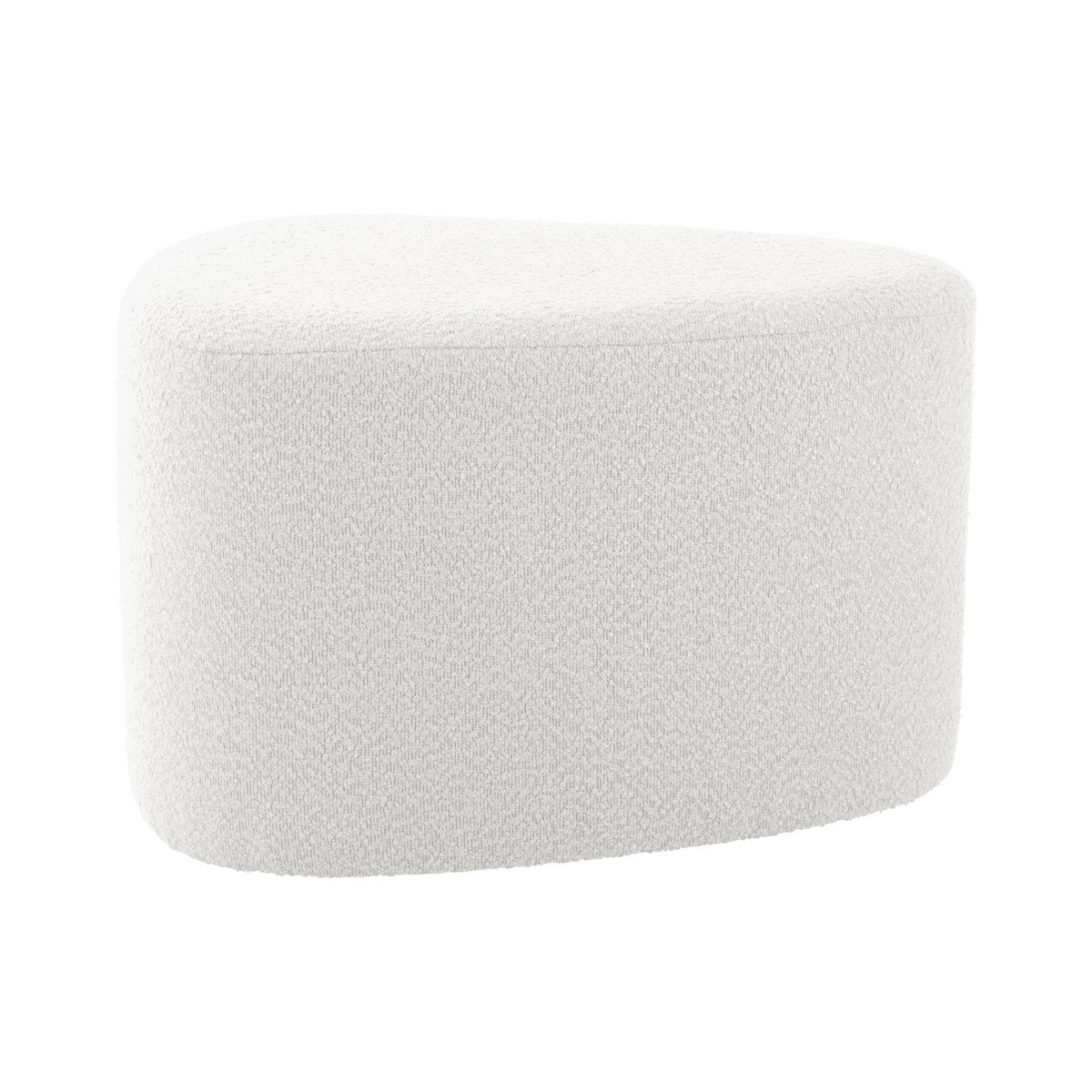 Ada witte bouclé poef