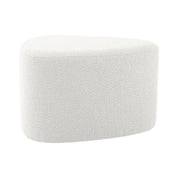 Ada witte bouclé poef