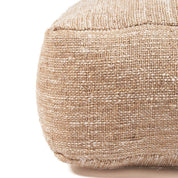 Comfortabele beige katoenen poef