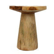 Handgemaakte luxe conische bijzettafel van hout - Artisan Design