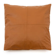 Het Vierpaneel Leren Kussenhoes - Kameel - 60x60