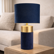 Mary gold blue table lamp