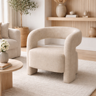 Numira beige stoffen fauteuil