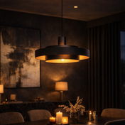 Aurelia black/gold metal pendant lamp