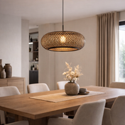 Kairo beech/black bamboo pendant lamp