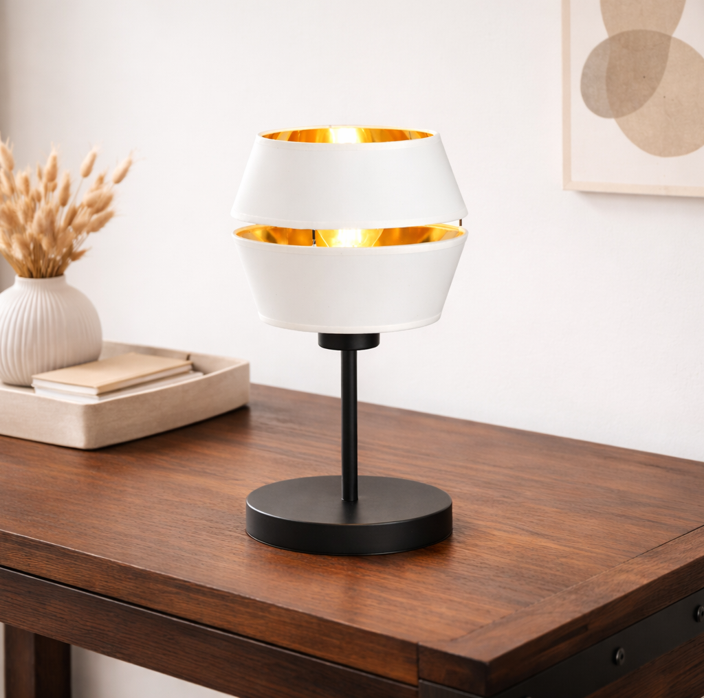 Lunor white gold table lamp