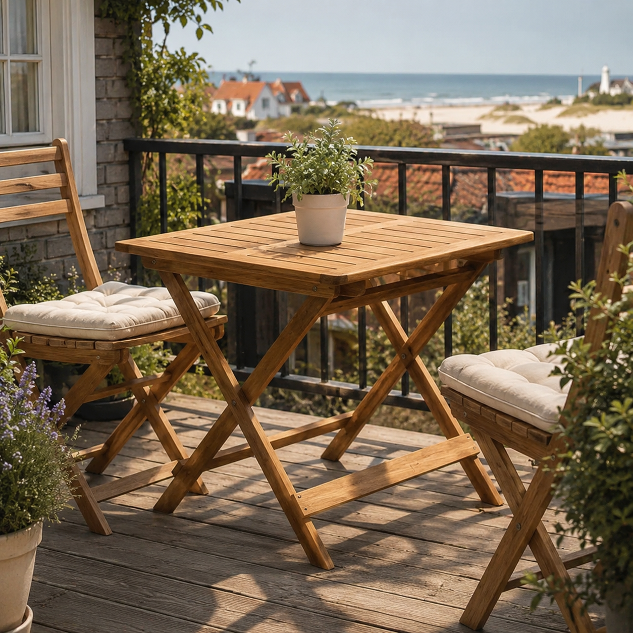Aureo Bijzettafel van Acaciahout - Teaklook Afwerking